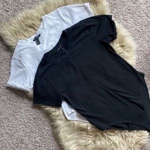 BOGO Forever 21 Black & White Tshirt Bodysuit Onesies